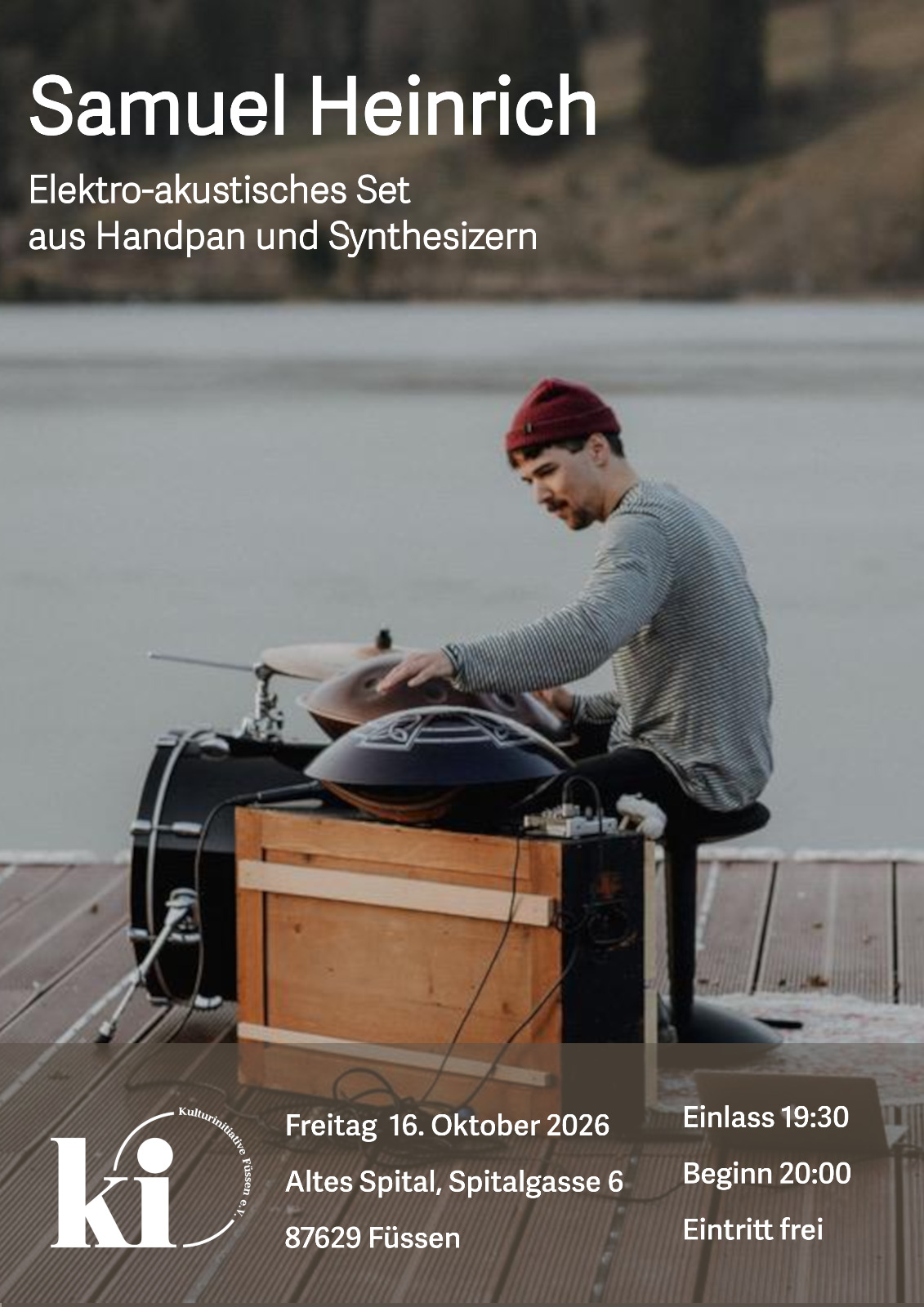 Samuel Heinrich: Elektro-akustisches Set aus Handpan und Synthesizern